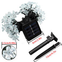 Luces De Cadena Solar De Paloma 100LED/50LED/20LED 8 Modos Exterior Navidad Jardín Fiesta Decoración Luz De Flores De Cerezo - details 2