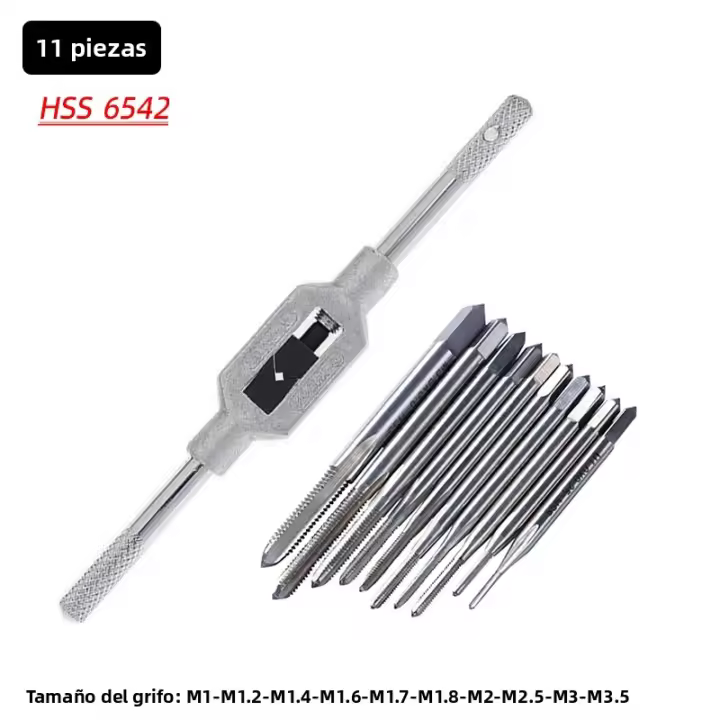 Mini Herramienta De Tapping Metrิกa HSS 6542 Taladro De Hilo Recto M1-M3.5 Abrazadera Ajustable De Tapping Herramienta De Perforación M1-M8 Para Metalworking - 1