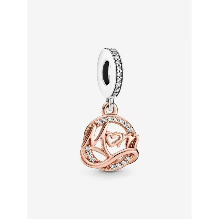 Pandora - Charm Colgante Mamá bicolor - Plata de Lei, Baño de Oro Rosa de 14 K - 1