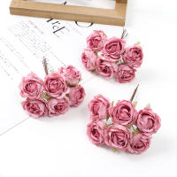 6Pcs Arreglo De Flores Artificiales Peonía Para Decoración De Hogar Y Bodas Decoración De Habitaciones Falsas Flores Para Wreaths De Manualidades Y Regalos - details 6