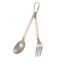 Cuchara De Titanio TOMSHOO Para Uso Doméstico Y Camping Platos Y Cucharas De Titanio Para Exteriores Sin Plegar Sin Descartables - details 6