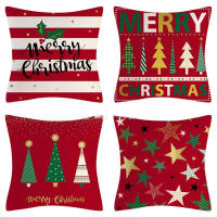 Nueva 4pcs Cojín Navideño De Peluche Corto Y Lino Estampado De Dibujos Animados Americanos Decoración Para El Hogar Material Poliéster - details 3