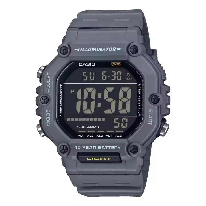 Reloj CASIO AE-1600H-8BVEF Digital Hombre Esfera Negra Sumergible (100m) - 1
