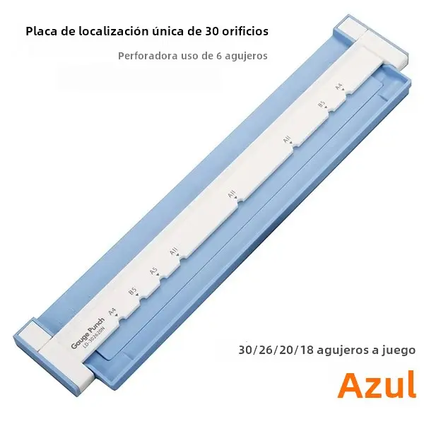 Herramienta De Perforación Multifuncional De Placa De Regla Para Oficina 30 Agujeros Estación De Perforación Y Encuadernación De Hojas Sueltas - 1