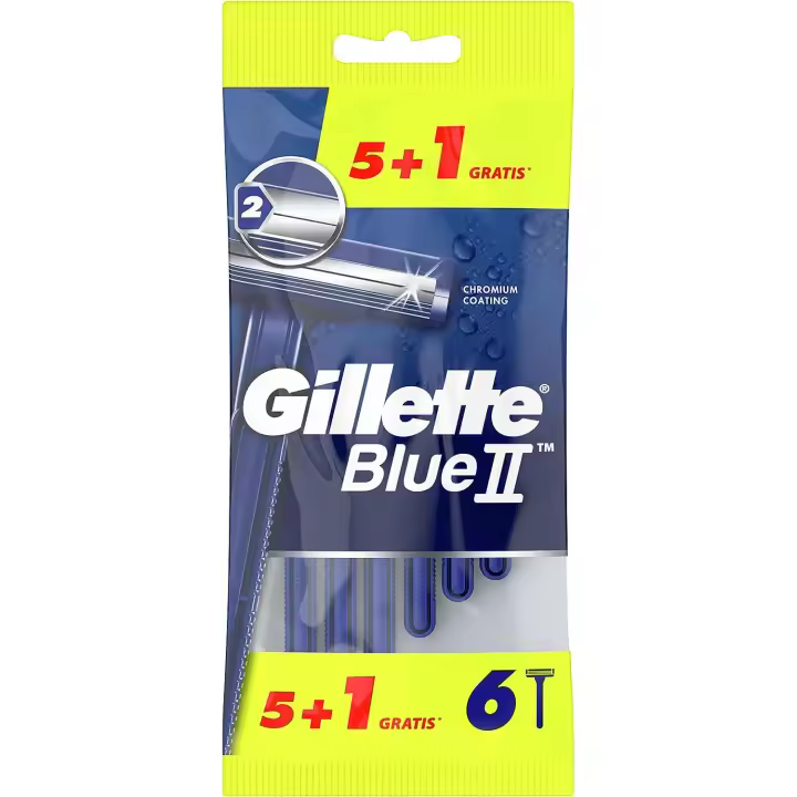 Gillette Blue II Plus Cuchilla Afeitar Desechable 5 + 1ud - 1