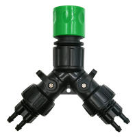 Adaptador De Grifo Para Riego Por Drip 4-Maneras Para Jardín 1/4' Sistema Automático De Riego Para Plantas Bonsái Macetas Invernadero - details 0