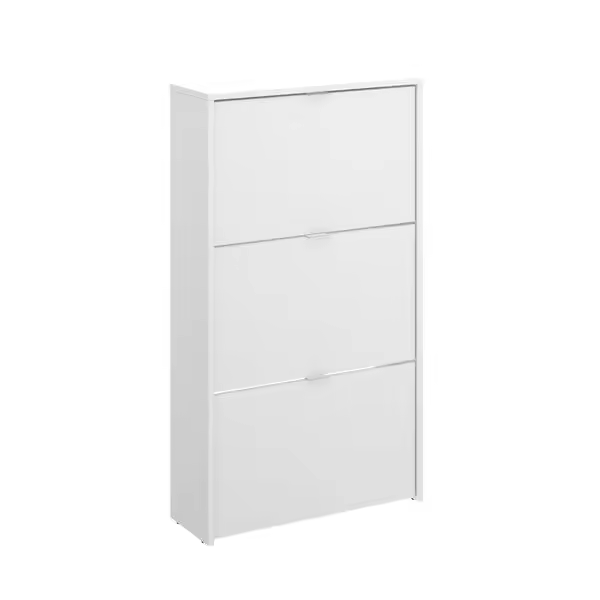 Dekit Zapatero Jazz 3 Puertas Blanco Brillo para 18 Pares de Zapatos - 1