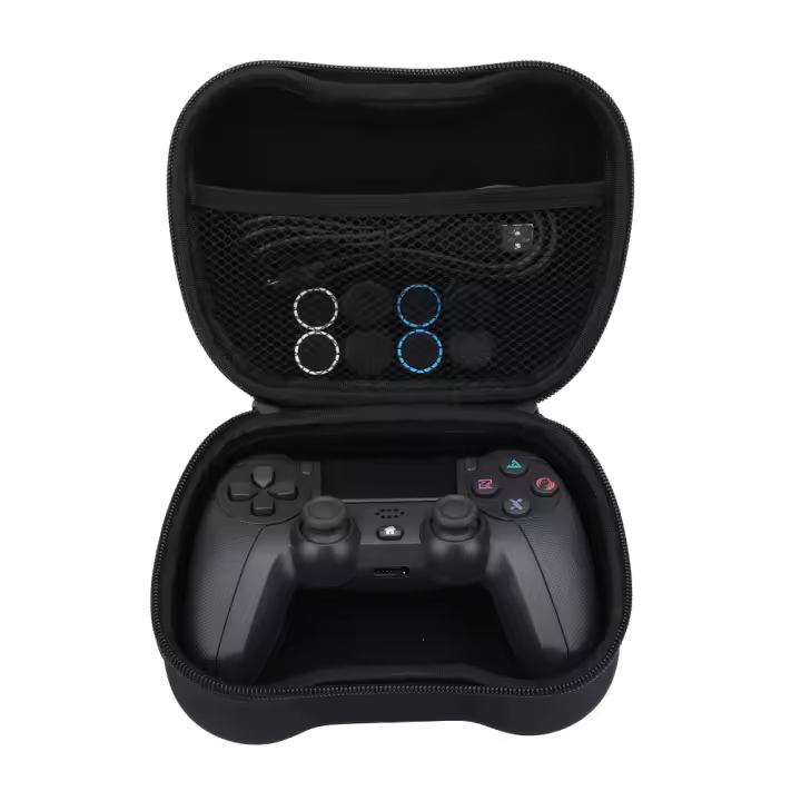 NK Mando para PS4 / PS3 / PC / Móvil Inalámbrico - Wireless Controller con Dualshock, Función Detección 6 ejes, Luz LED, Panel Táctil, Entrada para Auriculares, Cable de Carga incluido - Negro - 1