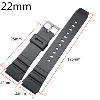 Correa De Reloj Deportivo Para Hombres PU Negra 18mm 20mm 22mm Con Hebilla De Acero Inoxidable Silver Compatible Con Relojes Tradicionales - details 3