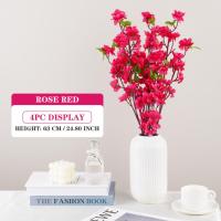 Rama De Cerezo De Seda Artificial Flor De Durazno Para Decoración De Habitaciones Hoteles Accesorios De Fiesta Y Eventos En Rojo Blanco Rosa Amarillo Y Morado - details 7
