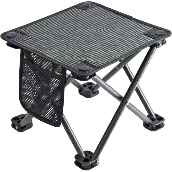 Taburete Plegable Silla de Camping Plegable Ultraligera con Bolsillo de Malla Multifuncional Conveniente Portátil para Playa Jardín Pesca Senderismo Viajes y Picnic al Aire Libre - 1