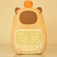 Lámpara Nocturna Capybara Recargable Con Alarma Digital Luz De Mesa Para Regalo Lámpara Táctil Con Función Snooze Forma Animal ABS LED - details 2