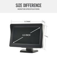 Monitor De Cámara Trasera Para Coche KTYDKP De 4.3 Pulgadas Pantalla TFT LCD LED Instalación Fácil Ángulo De Visión 120° ABS - details 3