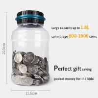 Caja De Ahorro Electrónica Con Contador De Monedas LCD Para USD Y EURO Caja De Almacenamiento De Monedas Regalo Creativo - details 3