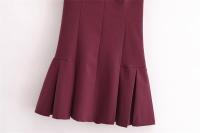 Vestido Mini Elegante Para Mujer TRAF Otoño 2024 Estilo Británico Chic Casual Manga Corta Cierre Pullover Silueta Trumpet/Mermaid - details 7