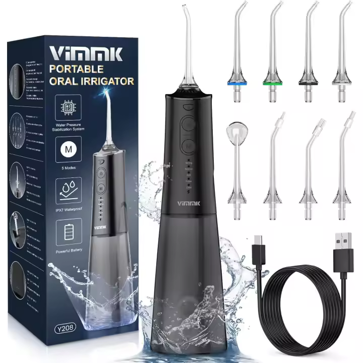Irrigador Bucal Portatil Timits 8 Boquillas 5 Modos USB-C Recargable - 1