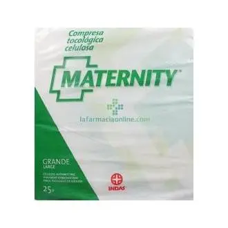 Indas  Maternity compresa celulosa grande 25 unds - 1