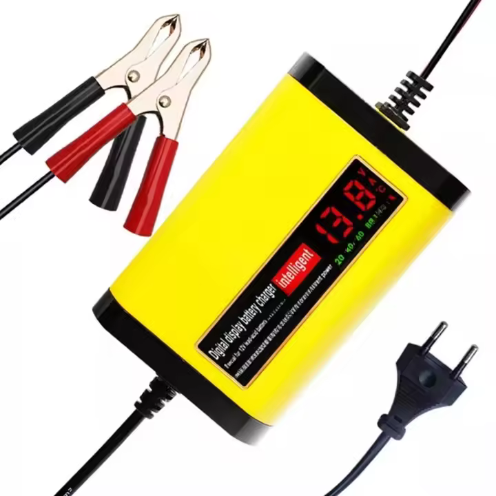 Cargador Portátil 12V Para Coche Con Pantalla LCD Recargador Rápido Adaptador EU Plug DC13.8V 2A Para Batería De Ácido Plomo AGM GEL Seco Húmedo - 1