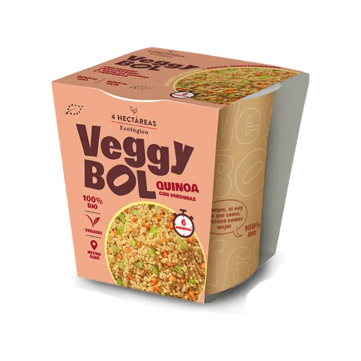 Veggy Bol Quinoa con Hortalizas 55g 4 Hectareas – Ecológica, Nutritiva y Lista en Minutos - 1