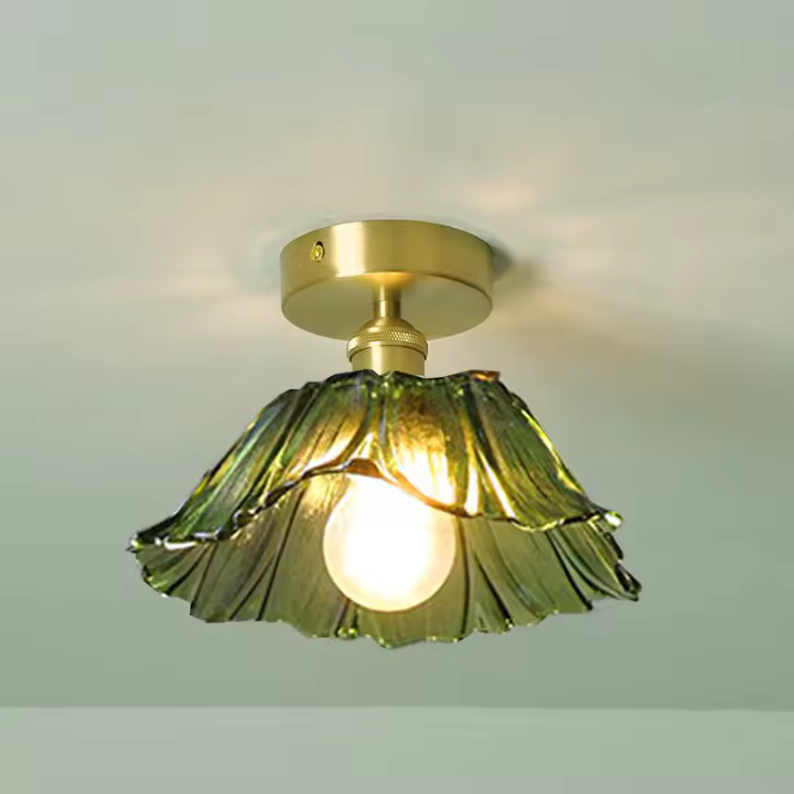 Lámpara Colgante De Vidrio Colorido LED Moderna Para Dormitorio Y Sala De Estar Iluminación Suspenso Candelabro Individual Para Barra De Hotel - 1