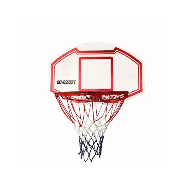DEVESSPORT Canasta Baloncesto Habitación | Canasta Baloncesto para Pared | Canasta con Tablero Resistente y Red Incluida para Interiores y Exteriores - 1