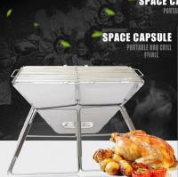 Parrilla de barbacoa portátil, estufa de exterior, estufa de leña, parrilla de barbacoa, estufa de camping portátil, estufa de carbón de acero inoxidable para el hogar, barbacoa portátil - details 1