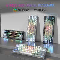 Teclado Mecánico De Juegos Mini AULA F3261 RGB Efecto USB Con Switches Rojos 61 Teclas Cable Separado Desmontable Para Mac Windows - details 5