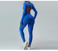 Top Deportivo De Manga Larga Para Mujer Sexy Cruzado En La Espalda Rápido Secado Yoga Gimnasio Entrenamiento Crop Top Casual - details 8