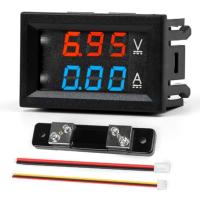 Voltímetro Digital DC0-100V 10A 50A 100A Para Electromóvil Motocicleta Coche Con Pantalla LED Medidor De Voltaje Y Corriente - details 7