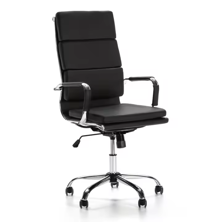 VS Venta-Stock Sillón de Oficina Morgan reclinable, Piel sintética, Altura Ajustable - 1