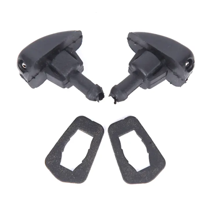 2pcs Boquillas De Agua Para Limpia Parabrisas Universal De Coche Juego De 2 Piezas Material Plástico Y Metal - 1