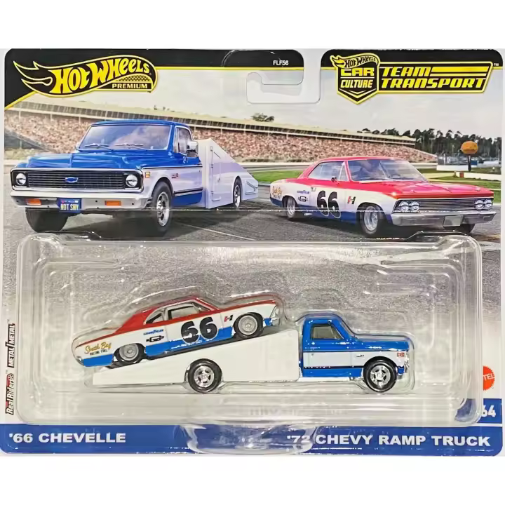 Hot Wheels Team Transport 66 Chevelle + '72 Chevy Ramp Truck - 1