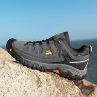 HIKEUP Zapatos De Senderismo Para Hombres Calidad Superior Duraderos Cuero Suela De Goma Para Actividades Al Aire Libre Zapatillas De Caminar - details 17
