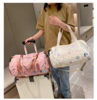 Bolsa Deportiva Para Yoga Gimnasio Baile Y Natación Con Estampado De Letras Graffiti Impermeable Y Separación Seco-Húmedo Para Niñas Y Niños Bolsa Cruzada De Moda - details 9
