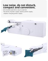 Mini Máquina De Coser Portátil Eléctrica Para Manualidades Y Reparaciones En Ropa Kit De Accesorios Incluido Para Tejidos - details 2