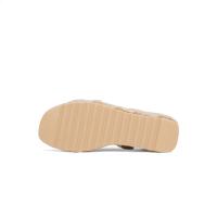 HLUNA - Sandalias de Cuña con Plataforma Beige Detalle de textil trenzado con Tira atada al pulsera - ht191 - details 7