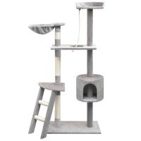 vidaXL Rascador de Gatos con Poste Salón Sisal 150cm Mascotas Jugar Color Beige,  Gris,  Azul oscuro y mas - details 1