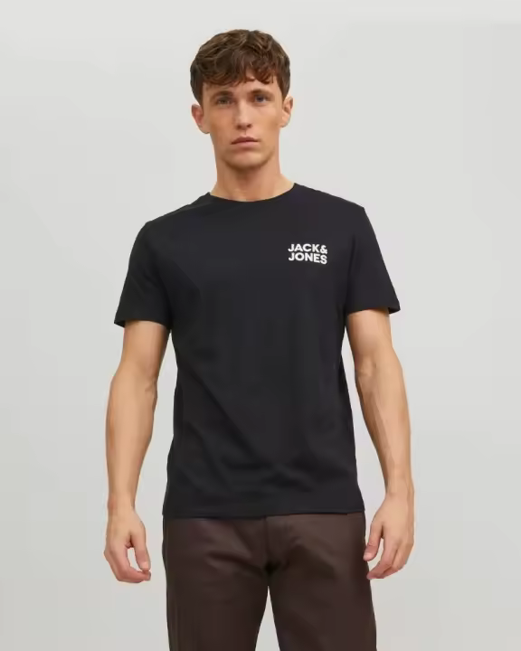 Camiseta JACK AND JONES Manga corta Hombre Negro 12151955 ECORP - 1