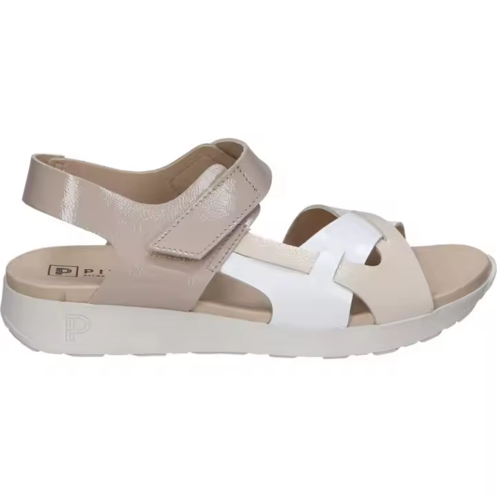 PITILLOS | Sandalias de Piel Pitillos para Mujer – Sandalia en Color Crema con Detalles – Sandalia con Cierre de Velcro – Casual – De Piel – Alta Calidad – Cómodas y Versátiles – Modelo 10554 - 1