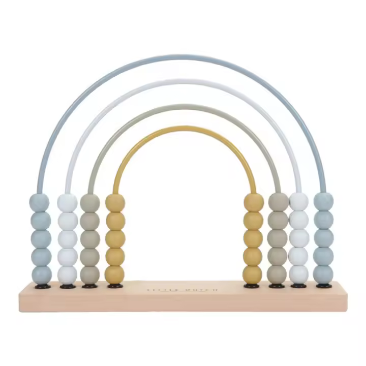 Ábaco Arcoíris de Little Dutch - Juguete Educativo y Decorativo de Madera para Aprender Habilidades Matemáticas - 1