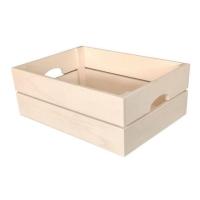 Cesto de Madera Tipo Cajón para Fruta - Soporte de Madera en Color Natural - details 0