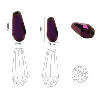 Todas Las Joyas DIY De Cristal Plateado Y De Vidrio En Forma De Lágrima 3x7/4x10mm Accesorios Para Manualidades Y Joyería - details 1