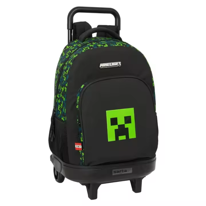 Mochila Grande Con Ruedas Compact Extraible Minecraft "Tnt" 33X45X22Cm (Safta 612547918) - 1