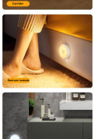 Luz Nocturna LED Recargable Por USB Con Sensor De Movimiento Para Dormitorio Escaleras Pasillo Armario - Iluminación Eficiente Energéticamente - details 7