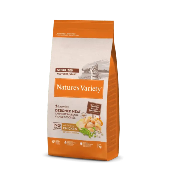 Nature's Variety No Grain Sterilized Adult Pollo - Comida para Gatos Adultos Esterilizados de Pollo - 1
