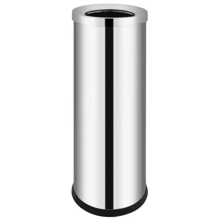 vidaXL Cubo de basura para hotel de acero inoxidable 32 L - 1