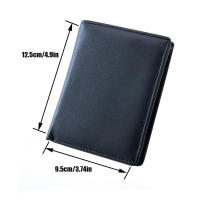 Cartera De Cuero Genuino Para Hombres Organizadora Vertical Tres Plegables Portatarjetas Antirrobo Con Cremallera Monedero - details 0