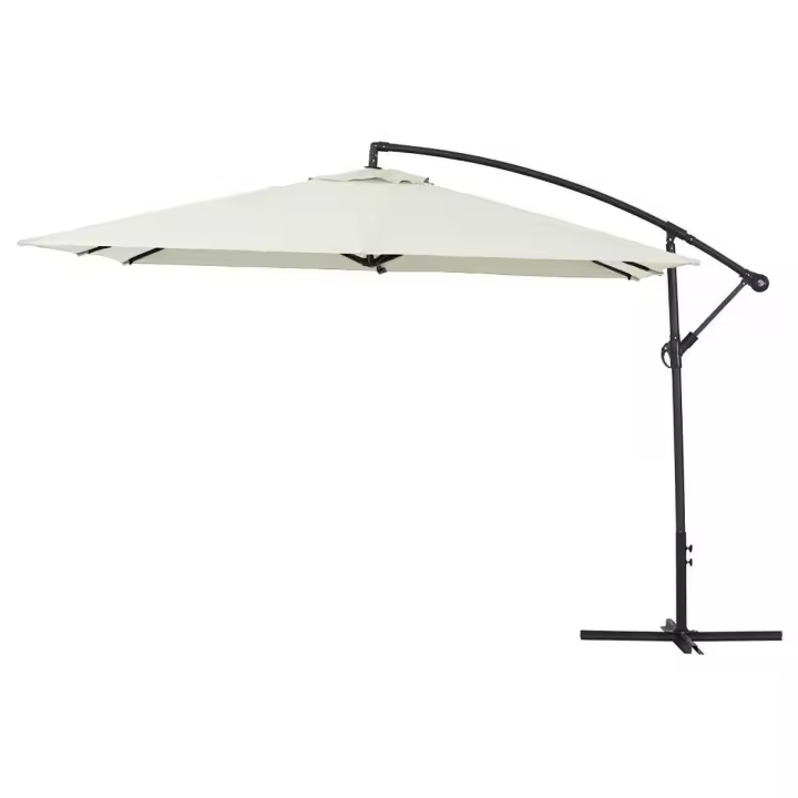 Parasol de jardín en aluminio "Ilios 3" - cuadrada - 3 x 3 m -  Crudo - 1