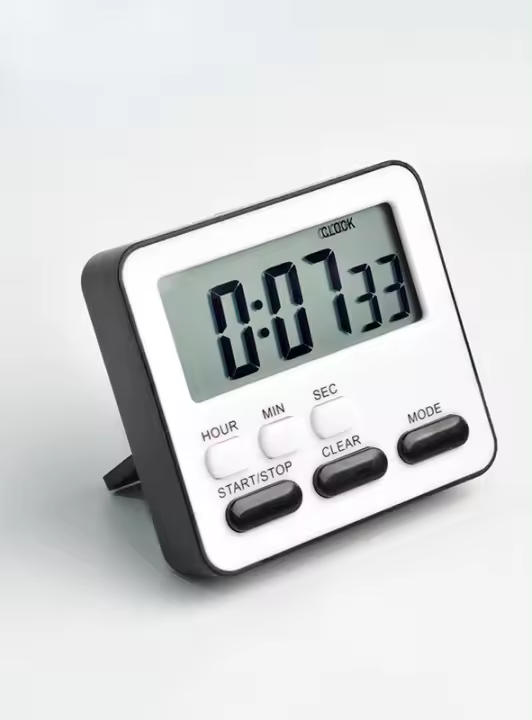 Reloj De Cocina Con Timer Digital Y Alarma Mostrador De Plástico Para Cocinar Y Dormir Timer De Cocina Con Pantalla Digital - 1