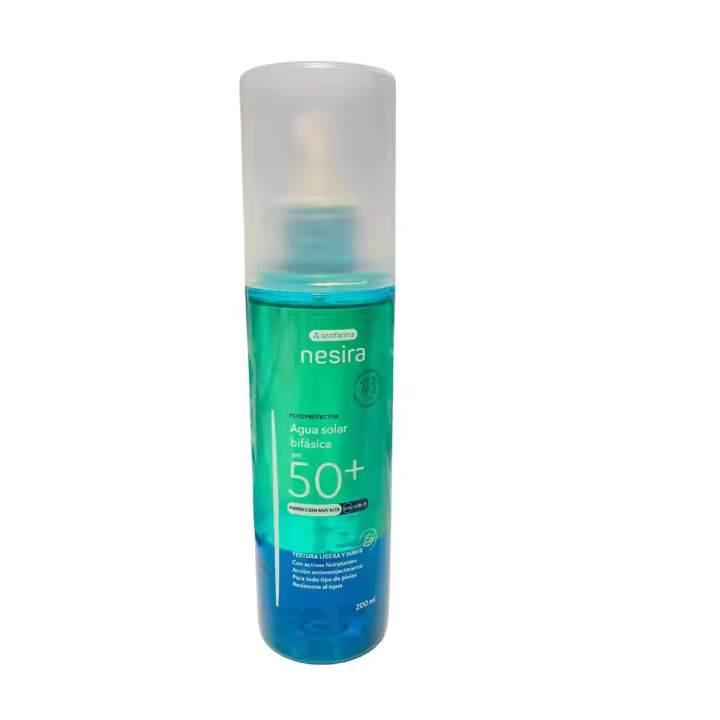 Nesira Fotoprotector Agua Solar Bifásica SPF50+ 200ml Acofarma - 1